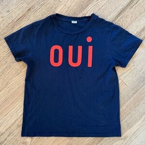 Clare V OUi Non Tshirt navy red Small